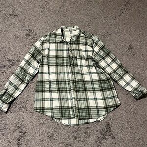 Green Oversized Flannel (Size S)